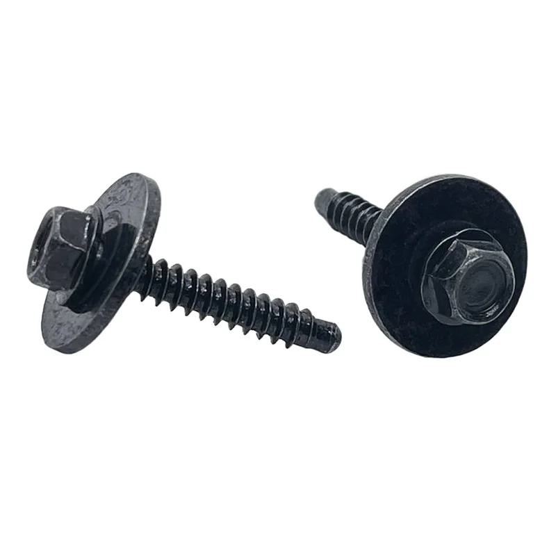 Car Black Metal Bolt Splash Shield Fender Liner Screws 11570498 for GM Buick Cadillac Chevy GMC 2010-On view 4