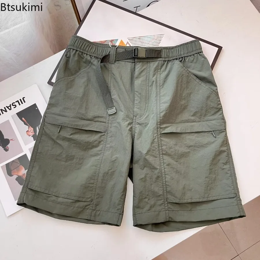 Men's Shorts Water-Resistant Nylon Casual Straight Leg Shorts for Men and Women New Style Comfortable Lightweight Cargo Pants