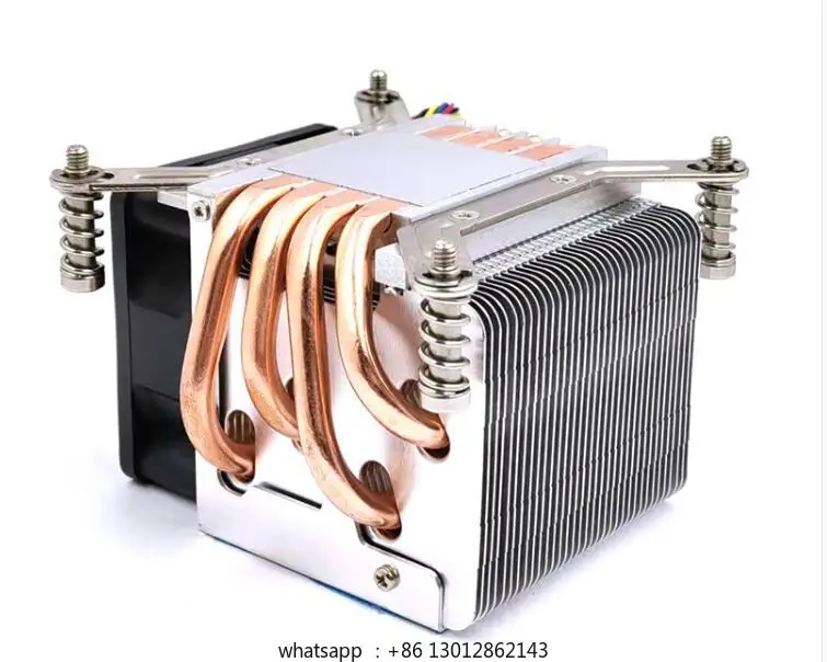 

2U1155 радиатор 1156 четыре тепловых трубки 1150 4PIN контроль температуры 11551 вентилятор процессора высокая скорость