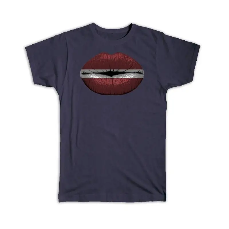 

Женская футболка Lips Latvian Flag Latvia Expat Country For Her