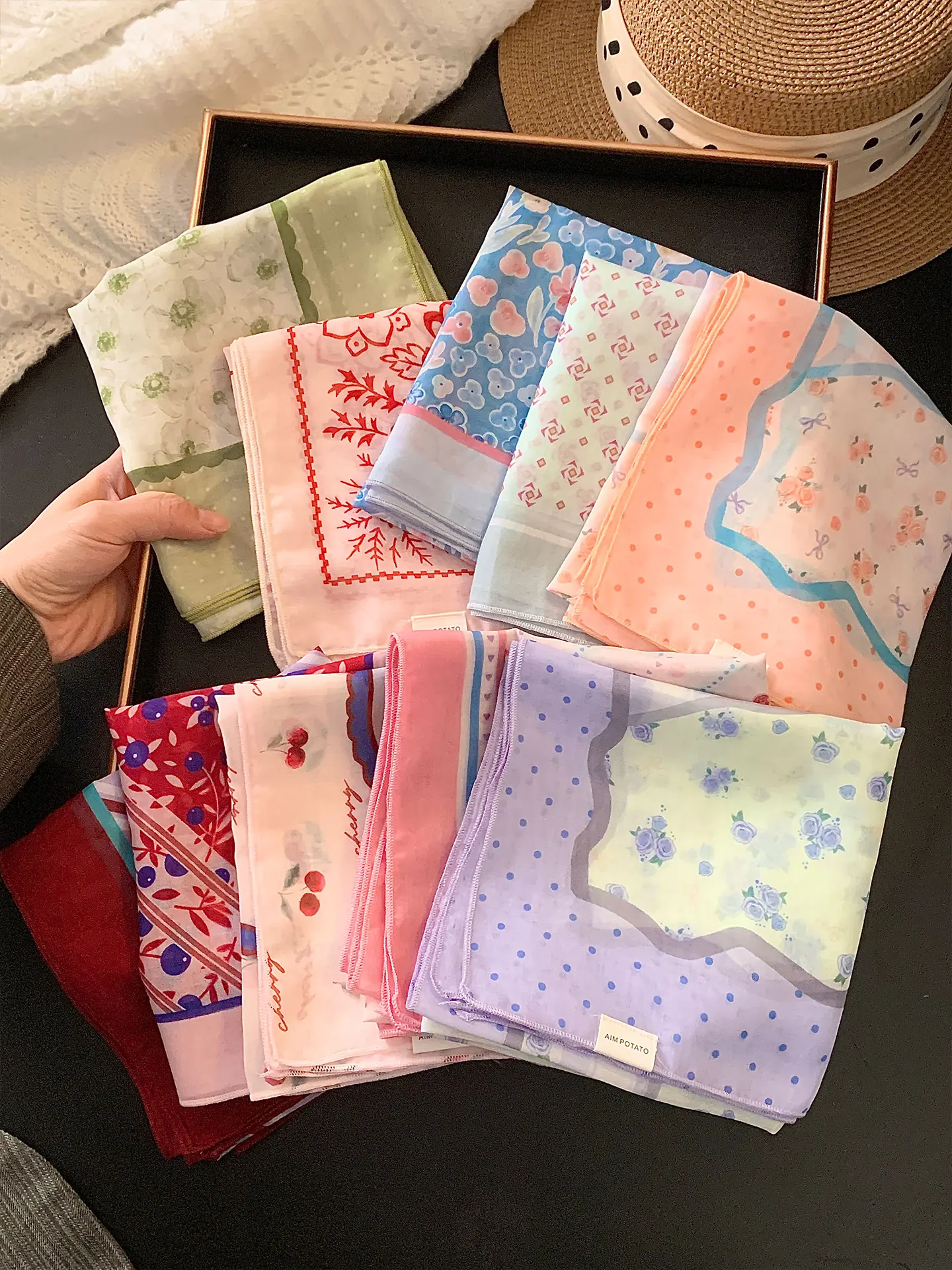 lenco-feminino-quadrado-pequeno-rosa-coracao-doce-estilo-coreano-para-primavera-verao-decorativo-protecao-para-o-pescoco-e-cabeca