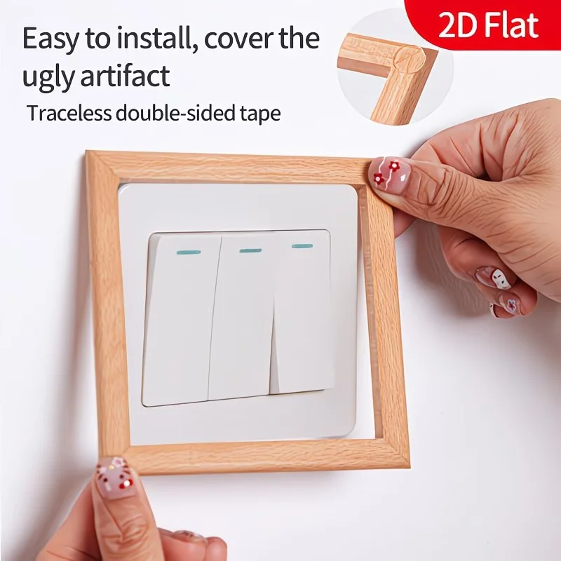 1pc 8.6cm/19.3cm Switch Decorative Frame,Narrow Edge Switch Decor,Easy To Install,Suitable for Living Rooms, Bedrooms