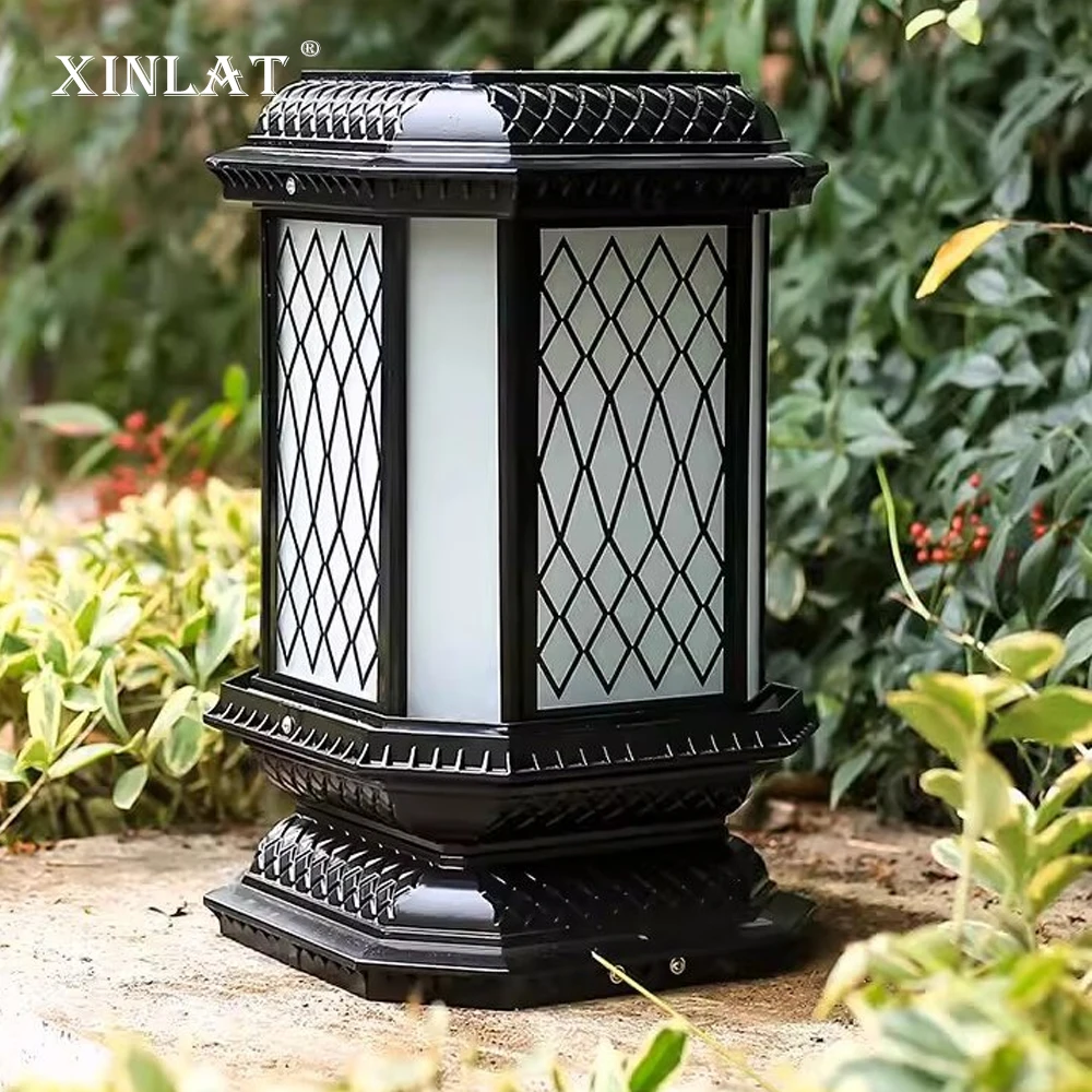 

Solar Pillar Light Outdoor New Chinese Style Villa Garden Fence Pillar Light Outdoor Atmosphere Door Pillar Wall Lights