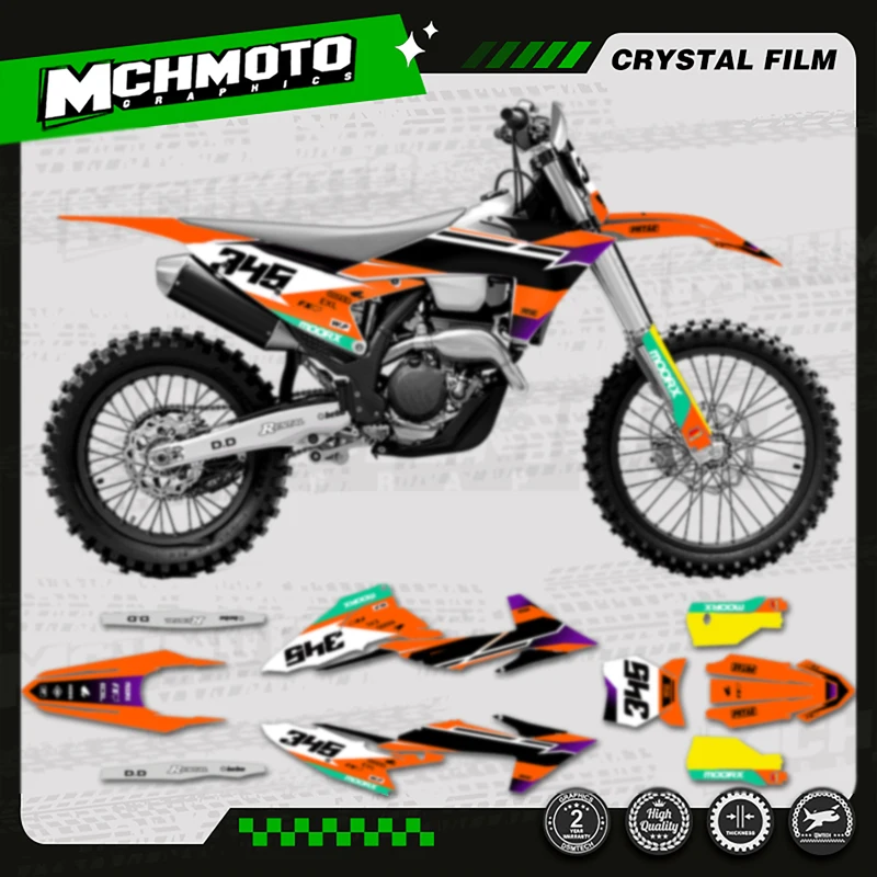 

MCHMFG for 2023 2024 2025 SX SXF 2024 2025 2026 EXC XCW Motorcycle Fairing Graphics Decal Sticker Kits