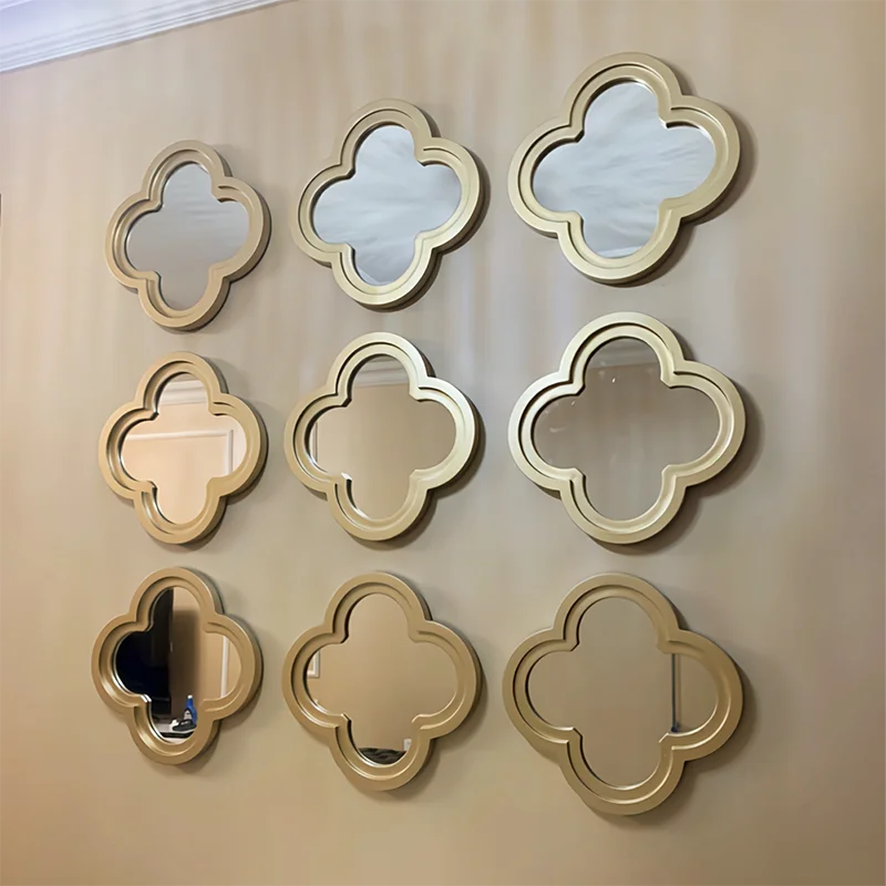 

Living Room Frame Mirror Stickers Hanging European Modern Mirror Luxury Design Vanity Espejo Adhesivo Pared House Accessories