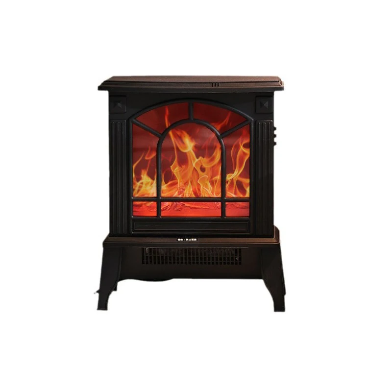 Quick-Heating Heater High-Power Bathroom Adjustable Warm Air Fan Home Use 3D Simulation Flame Electric Fireplace