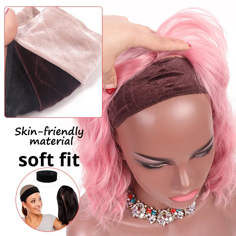 Wig Grip Band With Adjustable Elastic Band Soft Velvet Headband For Fixed Wigs Reinforced Wig Band Non Slip Wig Holder Band image 5