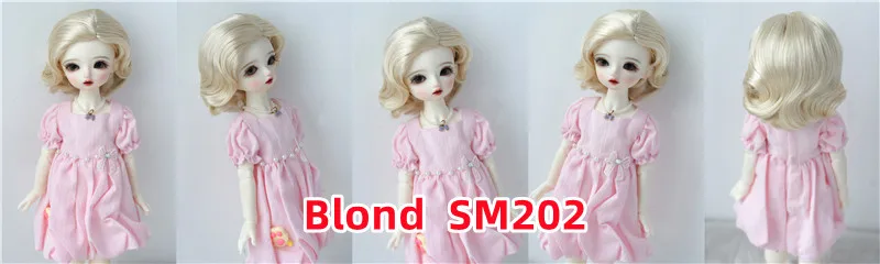 JD338 4-5' 5-6' 6-7' 7-8' 8-9' 9-10' Retro Monroe Wave Synthetic Mohair Doll Wigs 1/8 1/6 1/4 1/3 MSD SD DOD Blythes BJD Hair