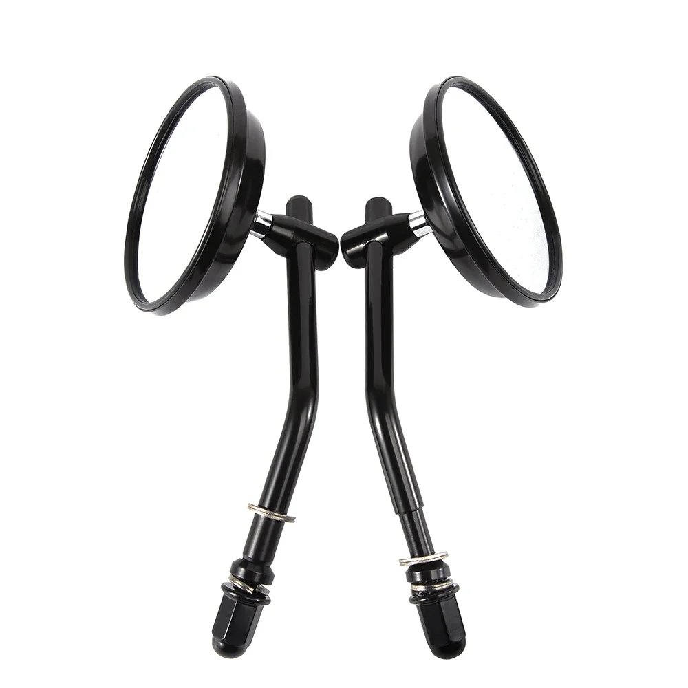 Round Motorcycle Rearview Handlebar Side Mirrors For Harley Softail Dyna Bobber Chopper Sportster XL1200 XL883 Tour Glide FLT