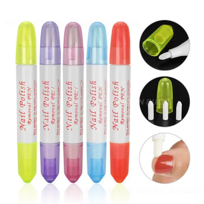 Chaosfreier, nagelfreundlicher Nagellackentferner-Stift, einfach zu bedienen, tragbar, zufällige Farbe, Nagellackentferner-Stift für Gel-Maniküre, praktisch