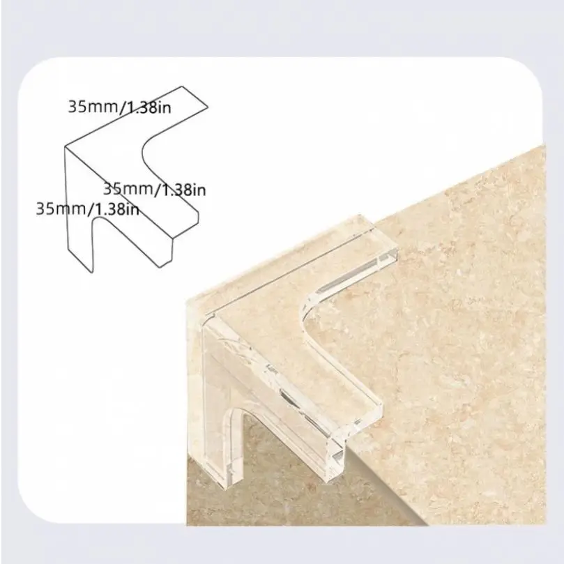 8pcs T Shape PVC Clear Corner Protectors for Desk Table Corner Edges Protector Child Baby Safety Anti Collision Protection Cover