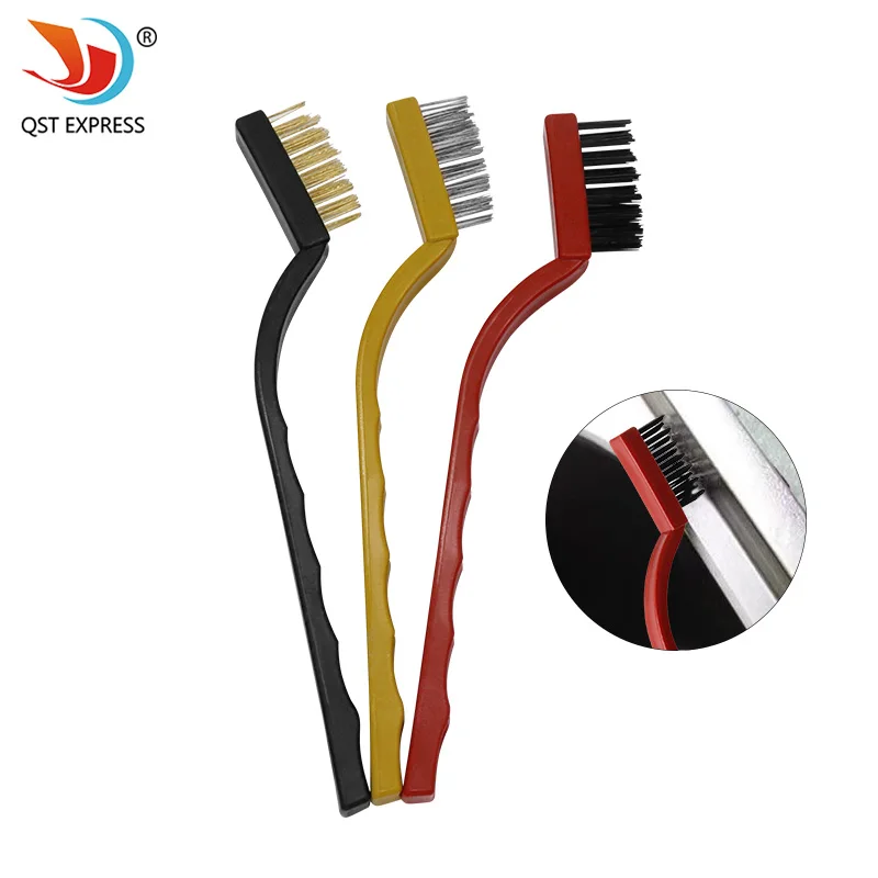 3 sets of stove top brush, kitchen cleaning brush, copper wire wire nylon brush, multi-purpose cleaning brush