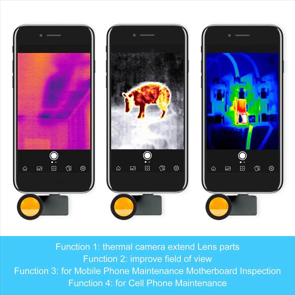 AA83 Macro-Lens for Camera PCB Repair Motherboard Infrared Focusing Amplification Thermal Imaging Macro-Lens