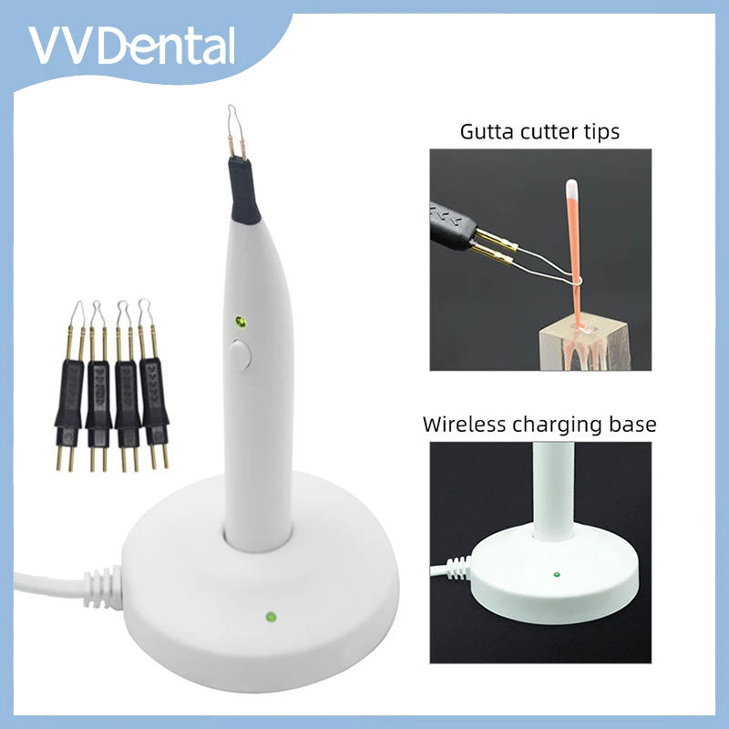 VVDental Gutta Percha Cutter Endo Gutta Teeth Whitening Dental Endodontics Cutta Percha Heating Pen Whit 4 Tips Dentistry Tools