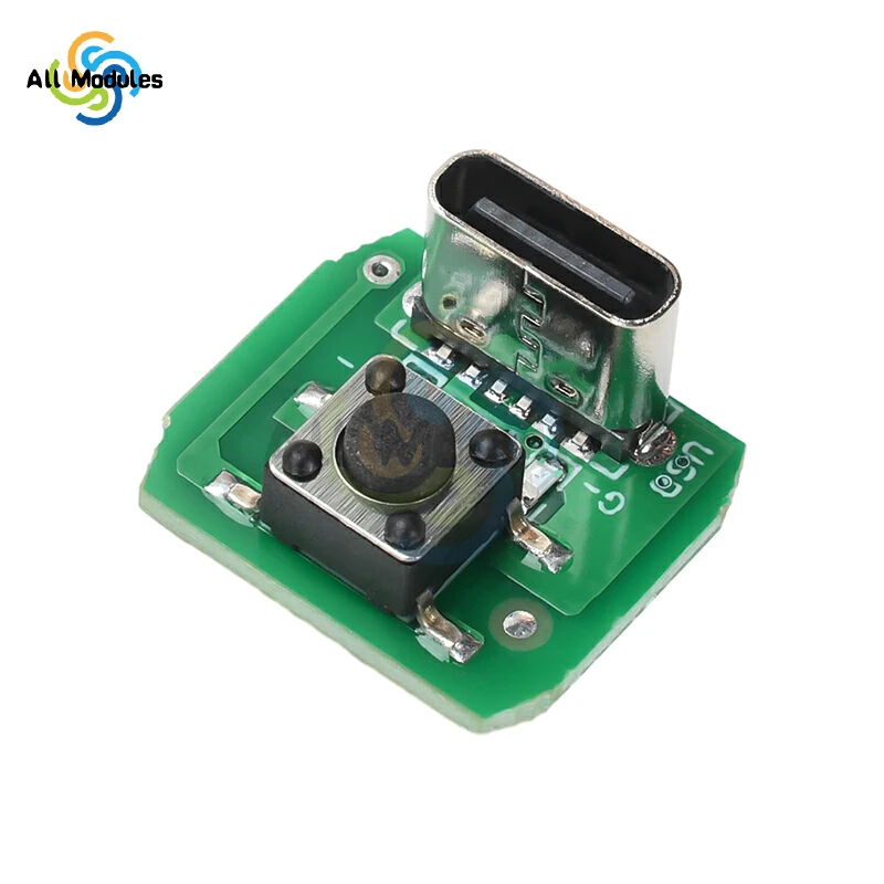 مصباح يدوي لوحة للقيادة لتقوم بها بنفسك لوحة دوائر كهربائية نوع-c منفذ شحن شحن وتفريغ وحدة متكاملة 18650/21700 بطاريات