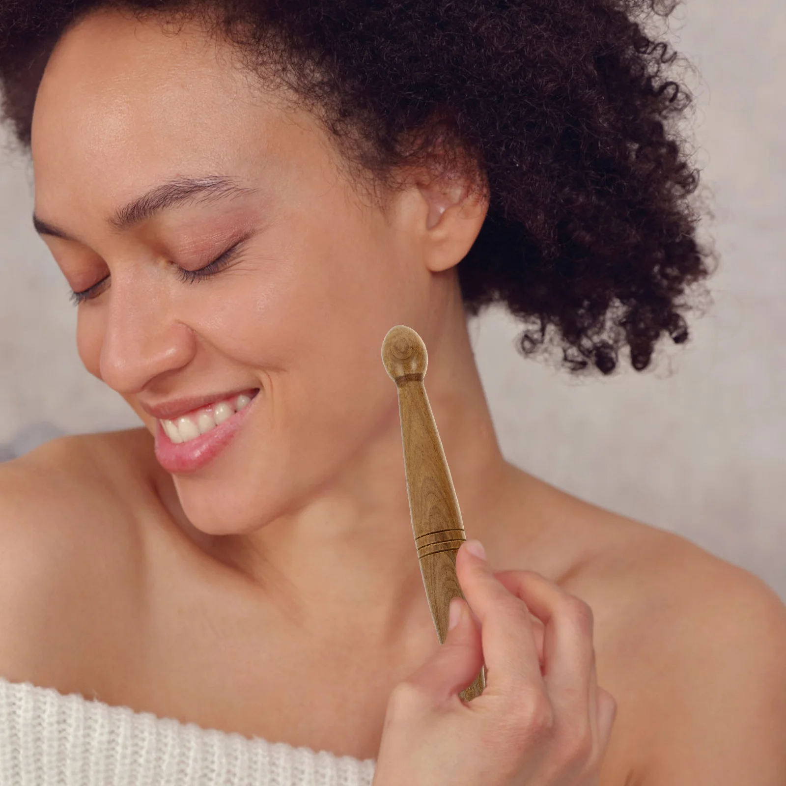 

4pcs Stick Brown Body Head Massage Massage Rod For Skincare Gua Sha Meridian Gua Sha Treatment Rod Pain Relief Tool