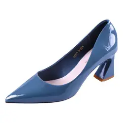Sapatos Femininas Women Cute Pointed Toe Sky Blue Office High Heel Shoes Lady Fashion Sweet Black Comfort Party Shoes B124