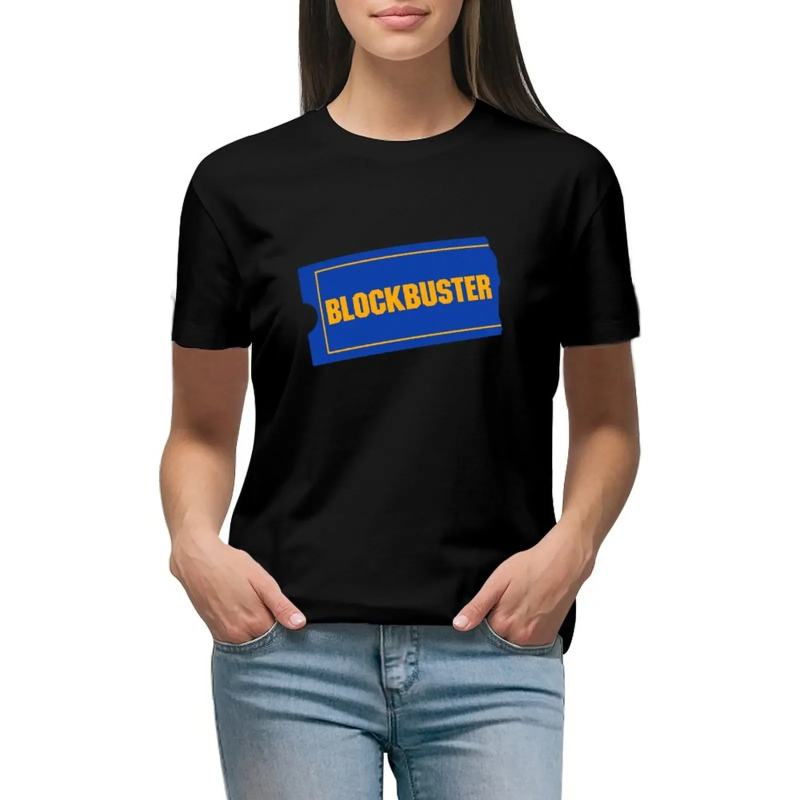 Blockbuster Video Logo T-Shirt cute clothes female aesthetic clothes plus size t shirts for Women loose fit