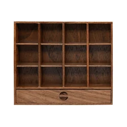 1/6 Cup Holder Storage Rack Solid Wood Mini Bookcase Cabinet Doll House Mini Model Studying Room Accessories B