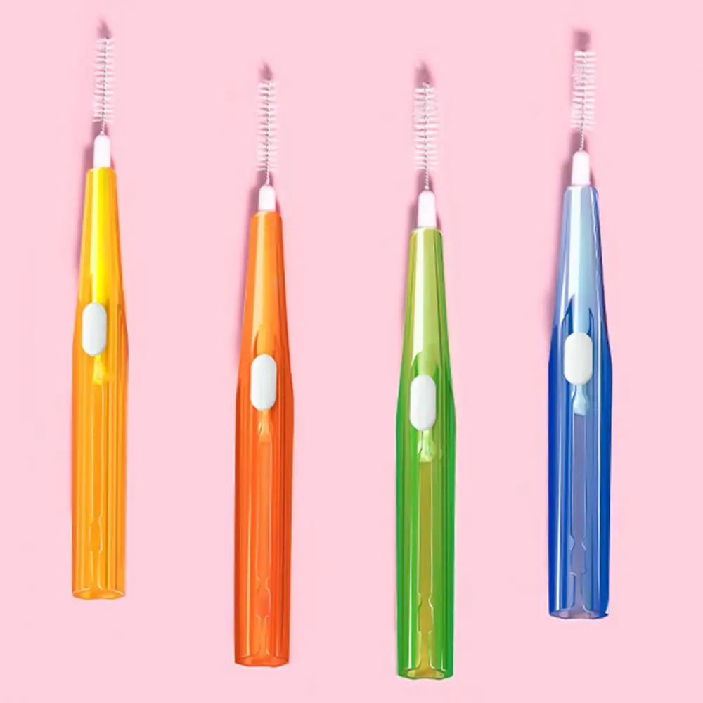 I Shape Teeth Interdental Brush Stretchable High Density Brush Orthodontic Dental Tooth Brush Reusable Ultrathin Soft Brush