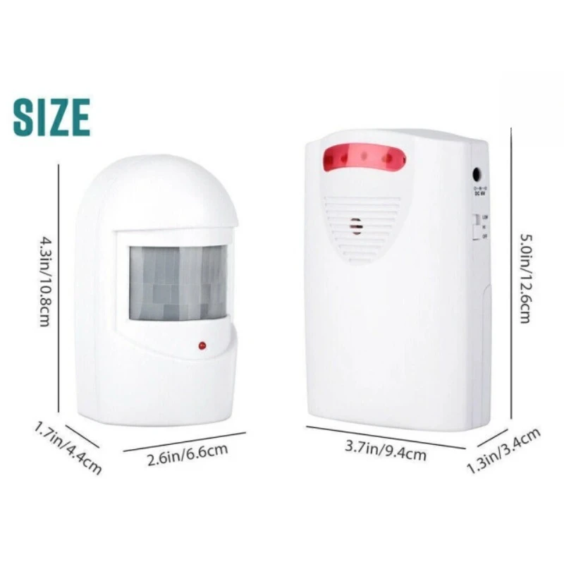 For Home Outdoor Use Multifunctional Wireless Driveway Alarm IR Motion Sensor Alarm Doorbell 1 Receiver 2 Transmitters