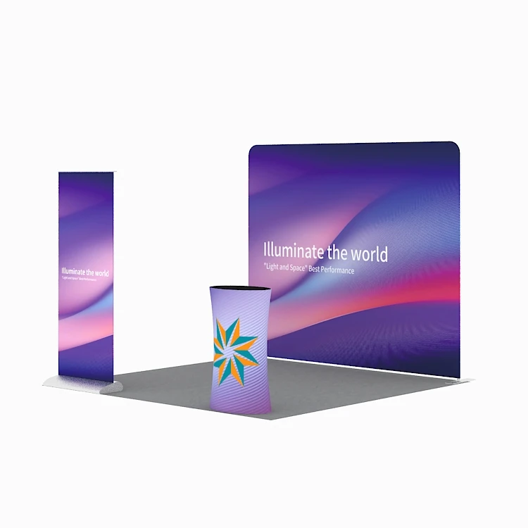 

Custom Logo Collapsible Aluminium Frame Trade Show Booth Modular Promotion Expo Roll up Banner Trade Show Exhibition Booth Fair