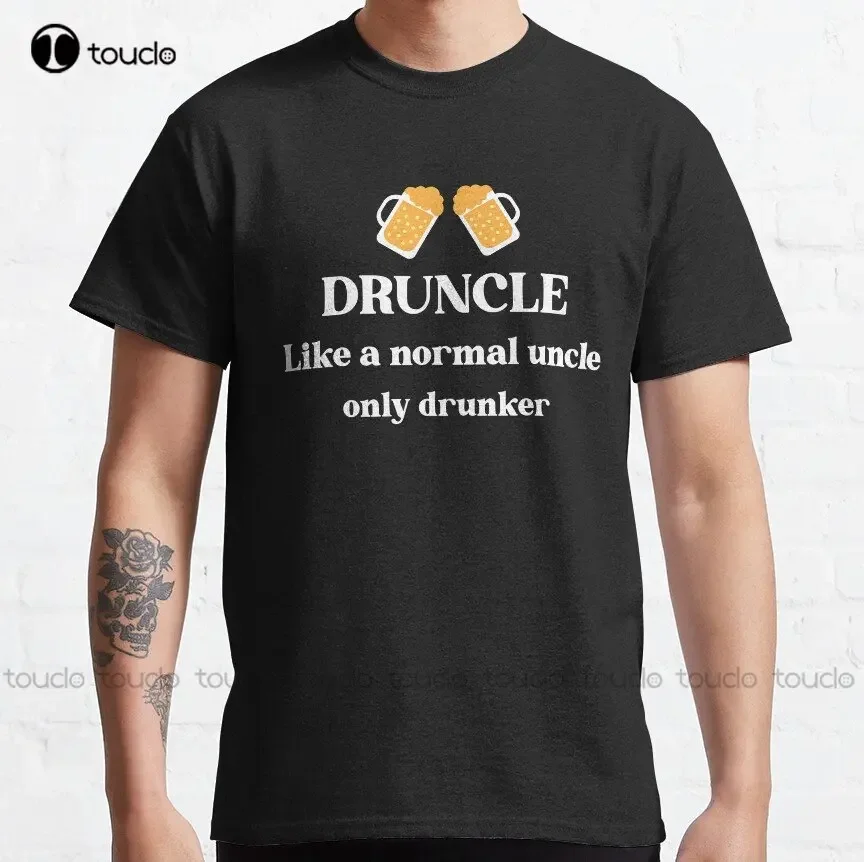 

Druncle Uncle Gift T-Shirt No.7 Classic T-Shirt Funny Tshirts Outdoor Simple Vintag Casual T Shirts Xs-5Xl Printed Tee