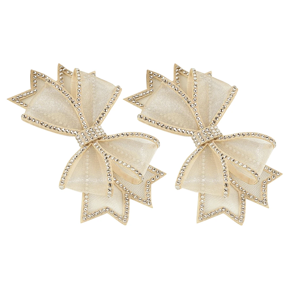 

2pcs 1 Pair Butterfly Knot Shoe Charms Rhinestone Embellishments Diy Wedding Bridal Decor Shoe Accessories For Women Pumps Dress
