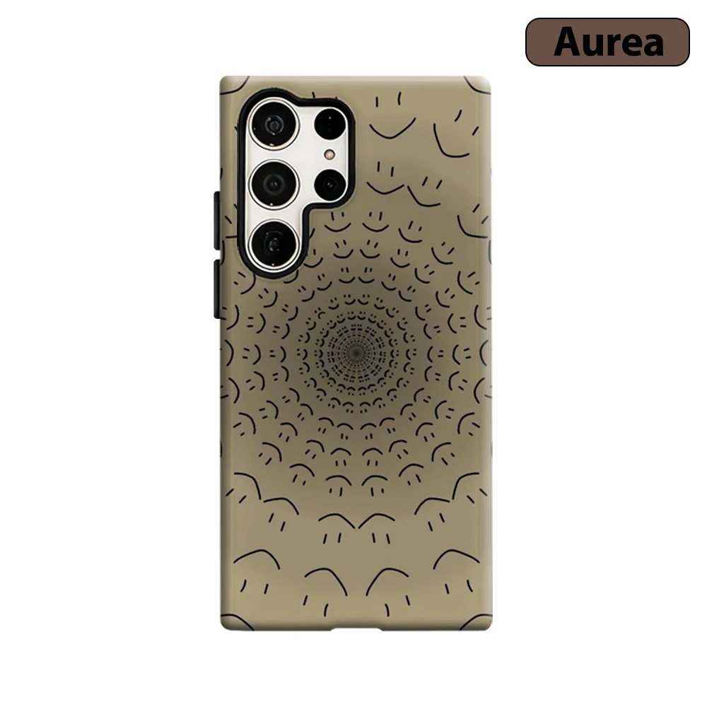 Spiral Daze Phone Case for Samsung Galaxy S25 Ultra S24 S23 Ultra Plus Shockproof Double Layer Tough Back Cover