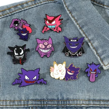Anime Gengar Series Enamel Pins Pokemon Kawaii Cute Brooch Clothes Badge Accessories Backpack Pin Decoration Kids Jewelry Gifts 22