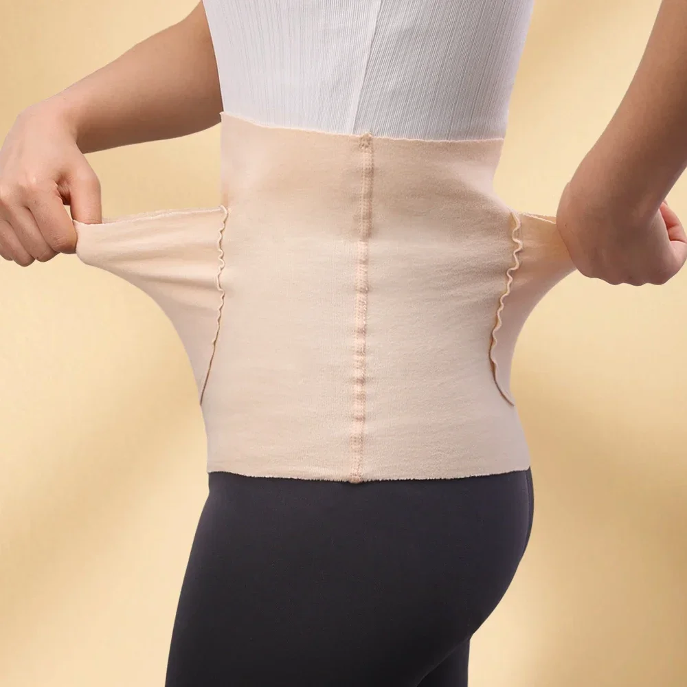 Entrenador de cintura cálido para invierno, faja moldeadora de cuerpo con bolsillo, cinturón de soporte de vientre de terciopelo, protector de Abdomen elástico, pretina