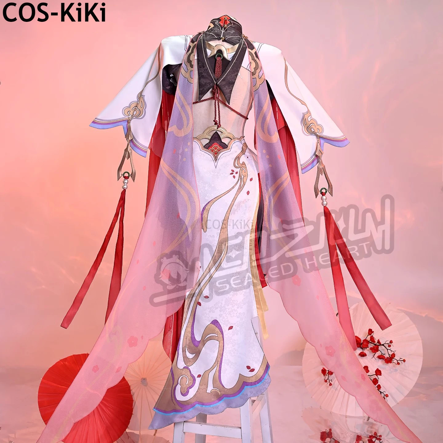 بدلة لعبة COS-KiKi Honkai Impact 3rd Theresa Apocalypse فستان شيونغسام أنيق أزياء تنكرية لحفلات الهالوين للنساء