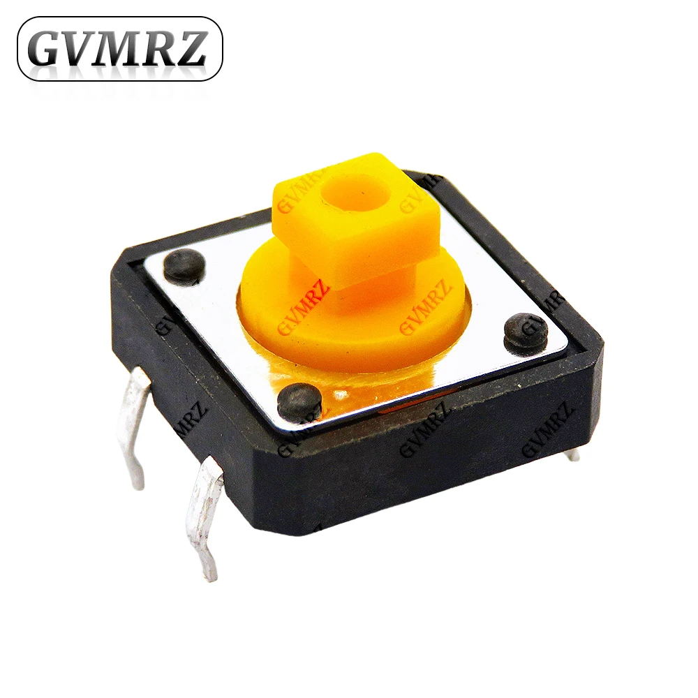 24PCS Tactile Push Button Switch Momentary 12PCS Tact Cap(6 colors) for Arduino Switch+ 12*12*7.3MM Micro switch button 