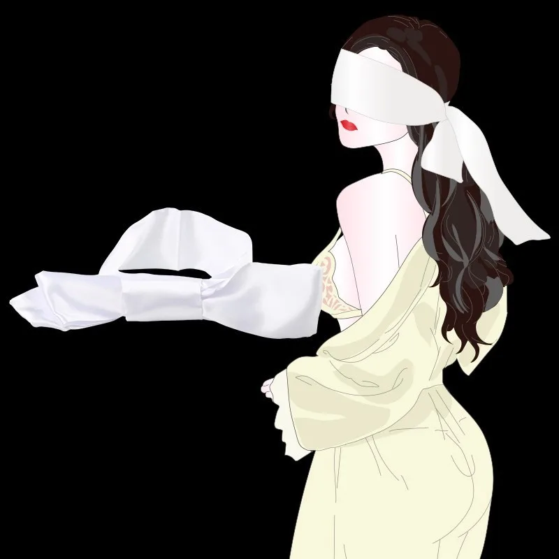 1PC Zijden Oogafdekking Geniet Ooglapjes Leuke Blinddoek Zijden Lint Satijn Zijde Slaapmasker Sexy Voor Vrouwen Cadeau Verrassing Hoge kwaliteit