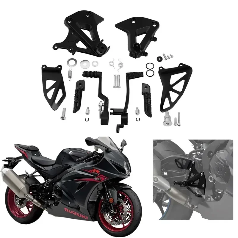 

Для Suzuki GSXR1000 2017-2022 аксессуары для мотоциклов передние подножки, кронштейны для подножек, двигатель