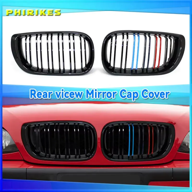 E46 Grille Front Kidney Grill For BMW 3 Series 2002-2005 E46 4-Door 320i 325i 325xi 330i 330xi Double Slats Black Grill