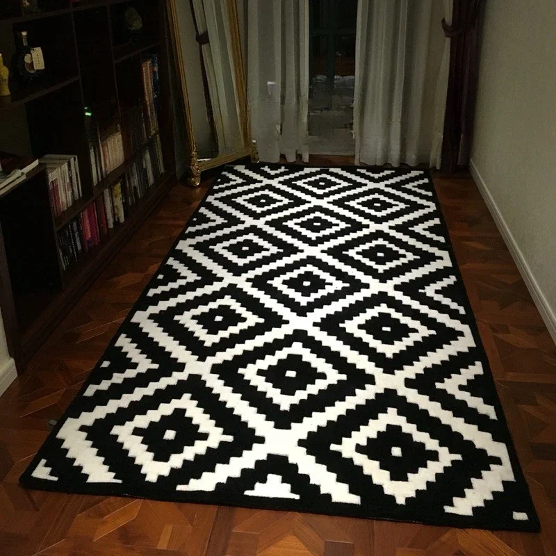 

European and American black and white sample rooms, American style carpets, living rooms, coffee tables, cushions, bedrooms