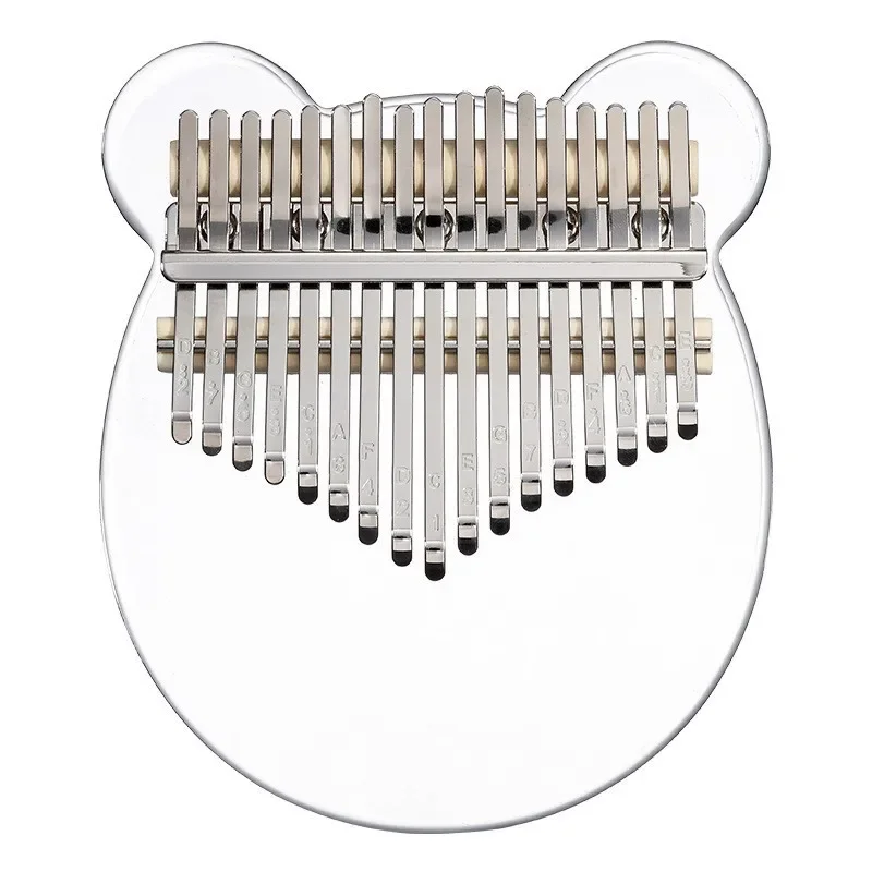 17-Tone thumb piano Kalimba crystal thumb piano transparent acrylic plate beginner children's finger piano portable instrument