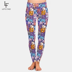 LETSFIND New High Waist Cute Cat Pattern Women Pants High Quaility 3D Hand-painted Cat Print Fitness Slim Girls Stretch Leggings