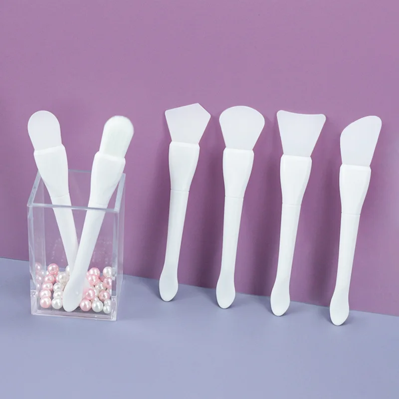 2-in-1 Silicone Face Mask Brush Dual-Ended Mud Mask Applicator with Fish Tail Spoon Soft Reusable Facial Tool for Clay Mask,