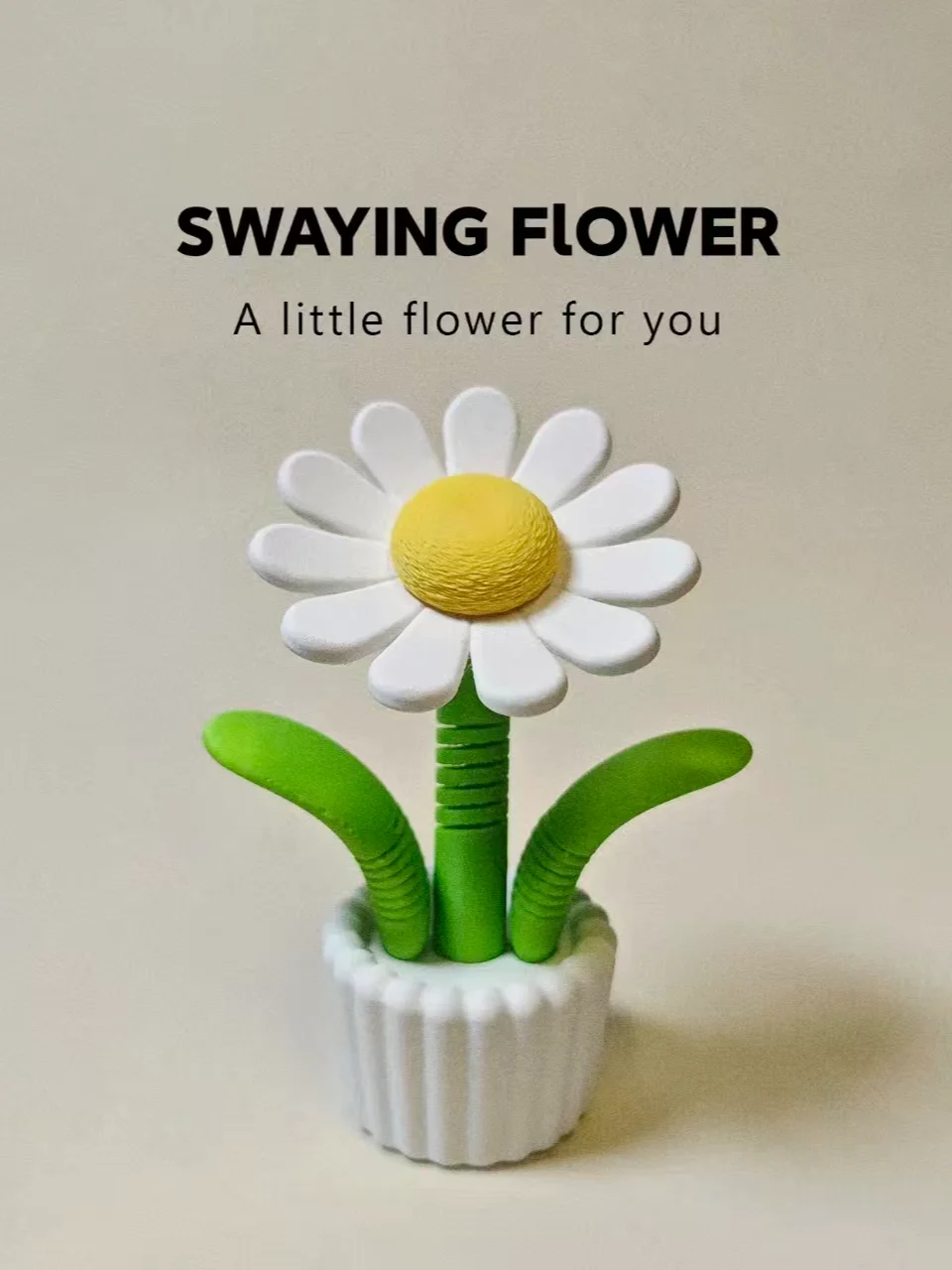 3D Printed Shaking Flower Model Toy for Kids Educational Science Experiment Interactive Learning Plaything