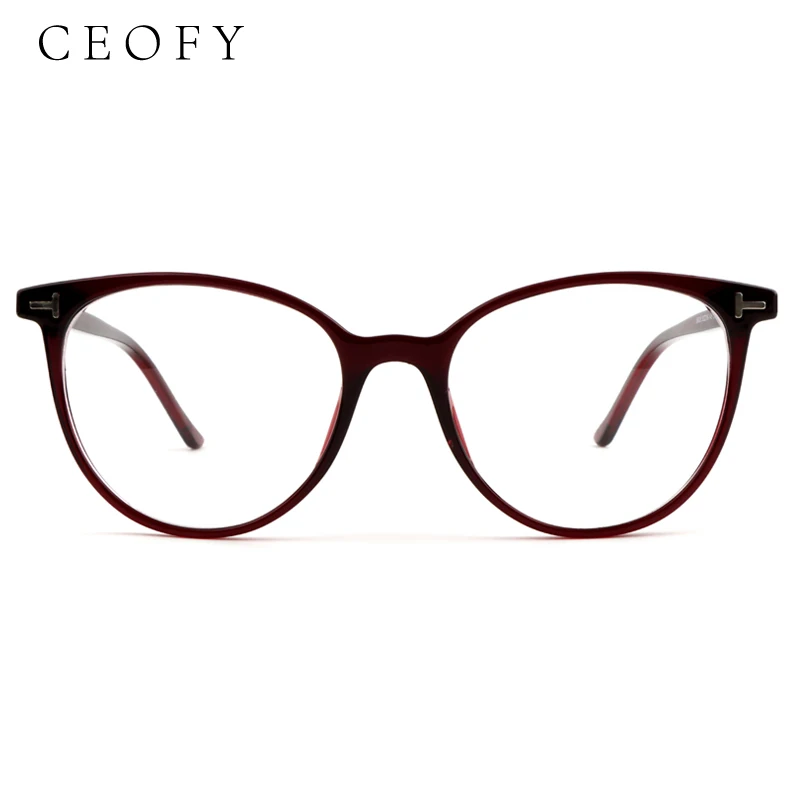 Ceofy Women Cat Eye Fashion Vintage 3 In 1 Polarized Sunglasses Glasses Frame Brand Designer Magnetic UV400