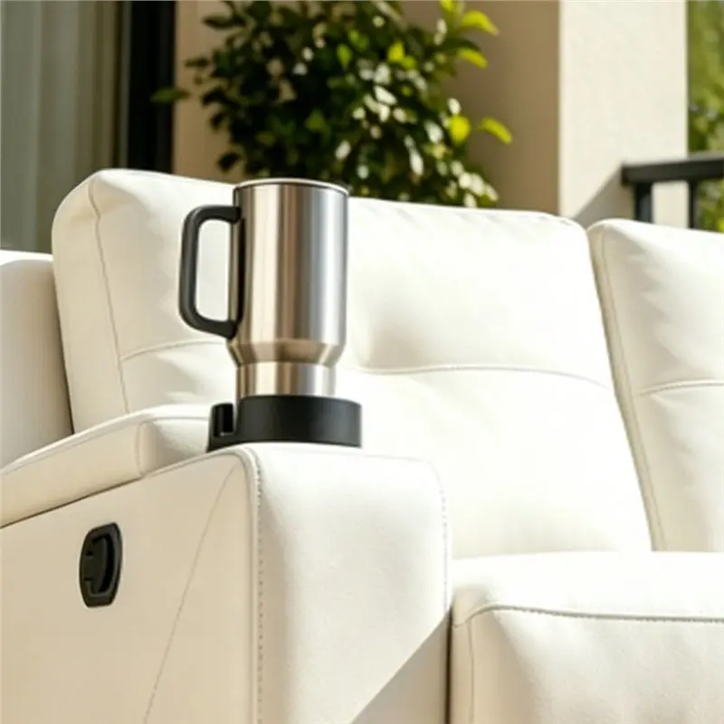 B23B Universal Couch Cup Holder Adapter With Anti-Slip Mat For Large Mugs, Tumblers And Bottles Insert