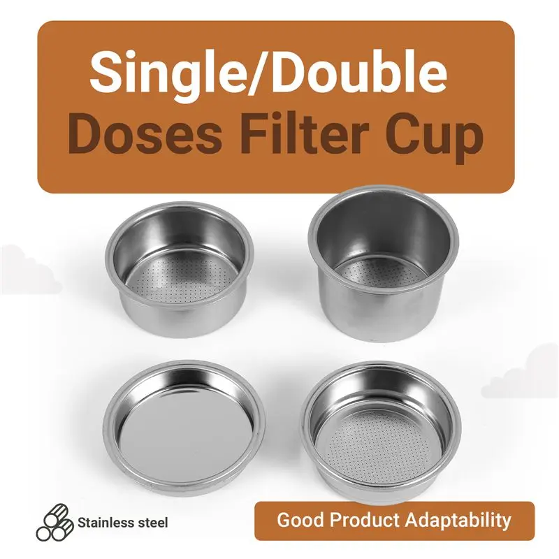 ABNL 51Mm Filter Basket 1/2/4 Cup For Espresso Bottomless Portafilter,Compatible With Delonghi,Breville 51Mm Coffee Machine