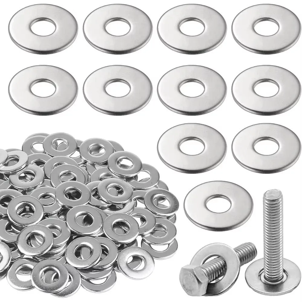 180PCS 304 Stainless Steel Stainless Steel Sealing Gasket Flat Design Durable Sump Plug Washer Solid Construction