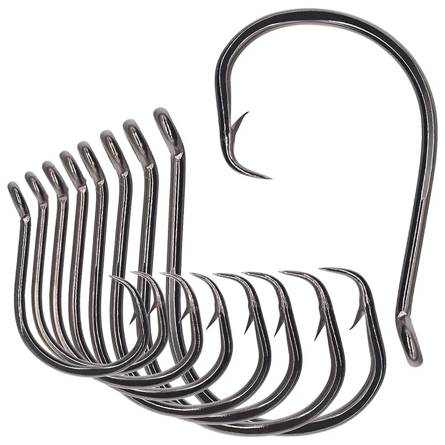 Octopus Hook 1/0-10/0 Fishing Circle Hooks Freshwater Beak Offset Fishing Hooks Sharp High Carbon Steel Fishing Hook 50PCS