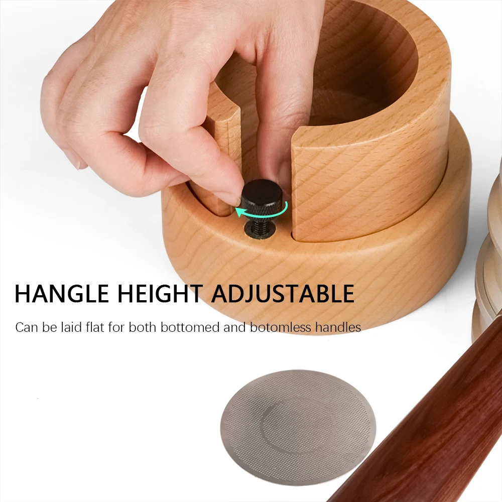 Coffee Portafilter Holder Espresso Tamping Station Espresso Holder Tamper Stand For Most 51/53/54/58mm Coffee Portafilter