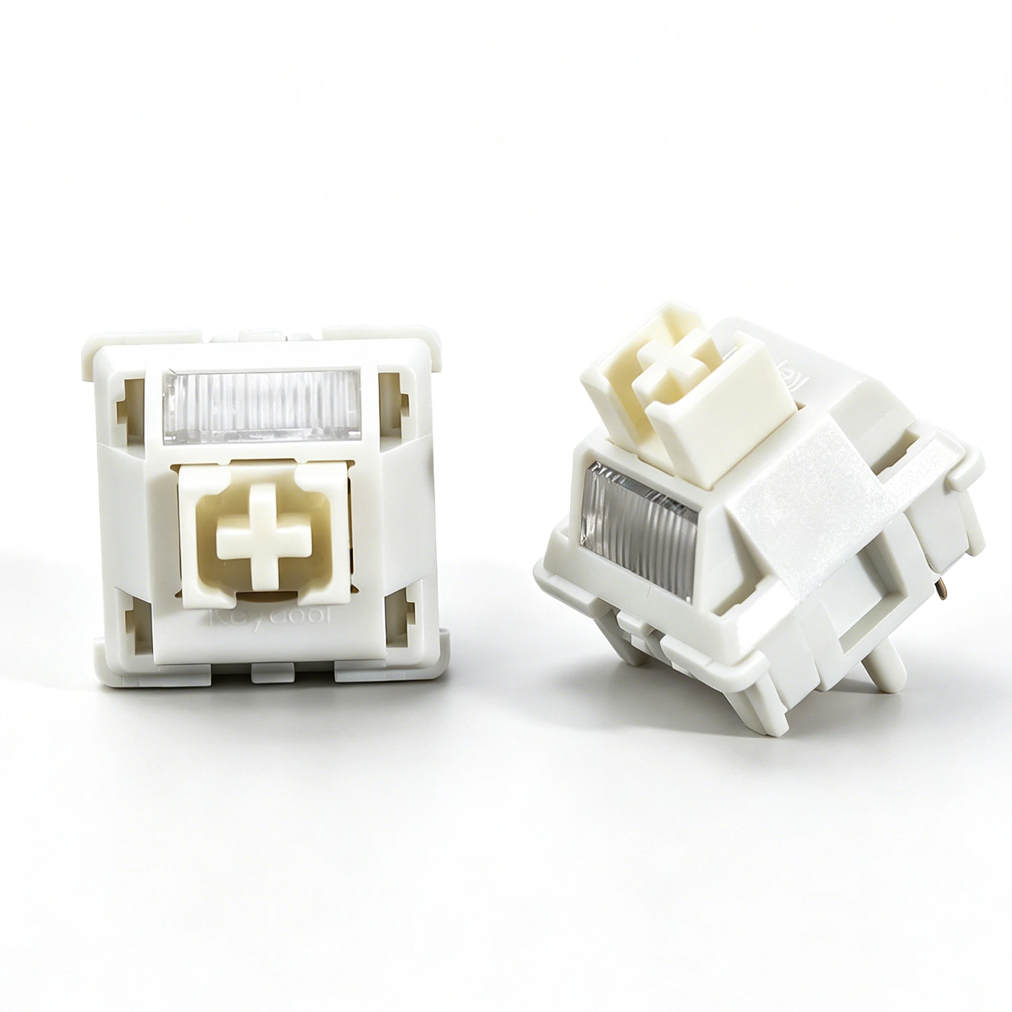 Keycool Walk Snow Switch Weiß 38gf 5-Pin Linear Creamy Switches HIFI für individuelle DIY 60% Gaming mechanische Tastaturen POM vorgeschmiert – Detail 12