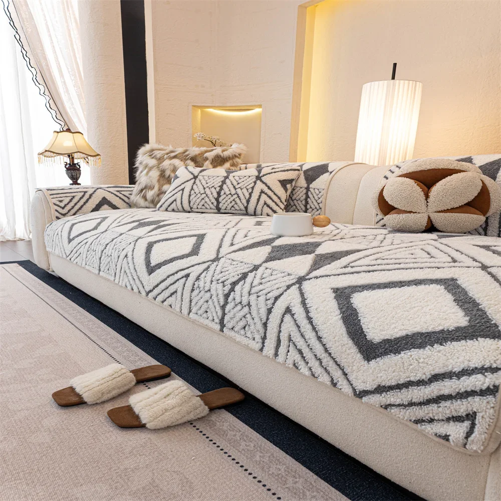 Sofa Cushion 2025 New Style Imitation Cotton and Linen All-season Anti-slip Cross-border Sofa Cover Full-cover Sofa Scarf