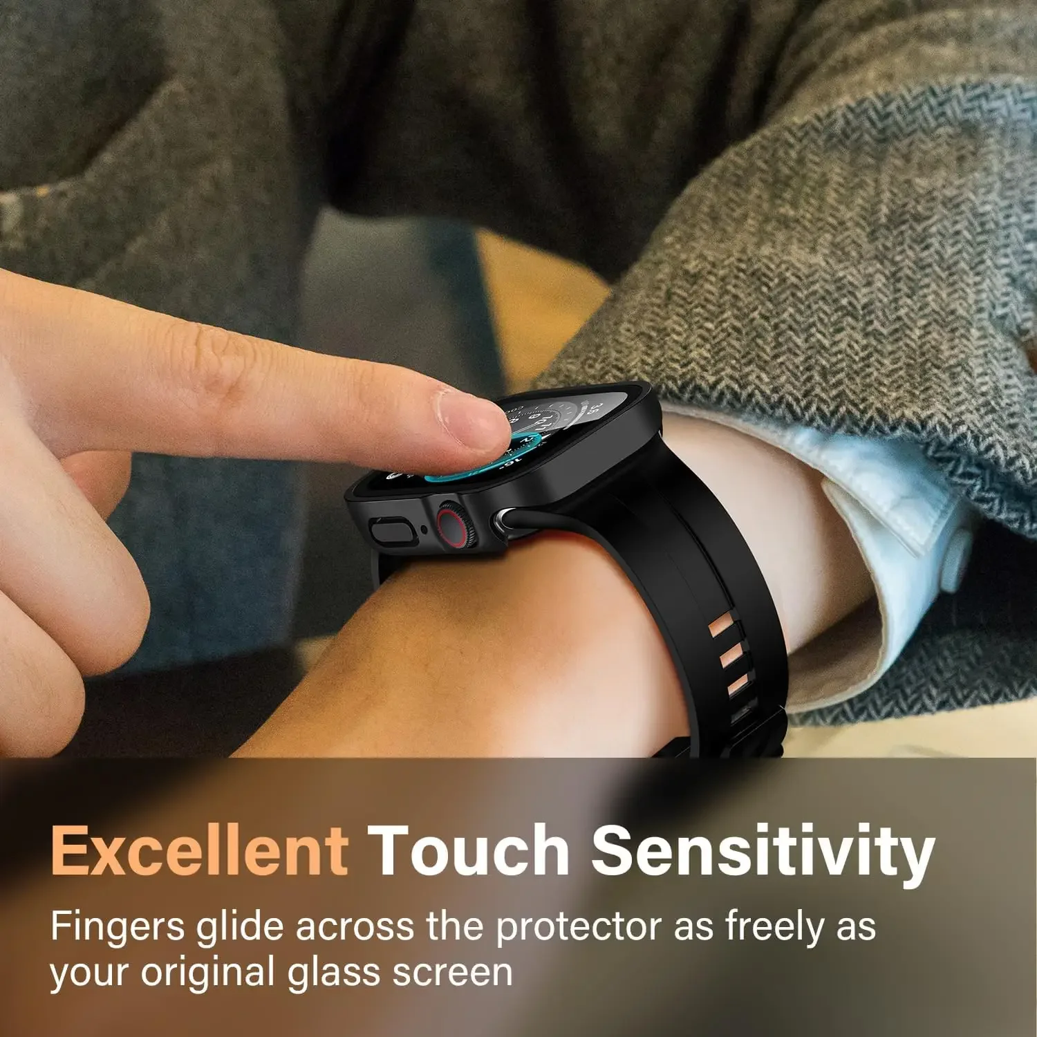 ป้องกันหน้าจอสําหรับ Apple Watch 9 8 7 40 มม.41 มม.44 มม.45 มม.PC กันน้ําสําหรับ iWatch Series 6/5/4/SE